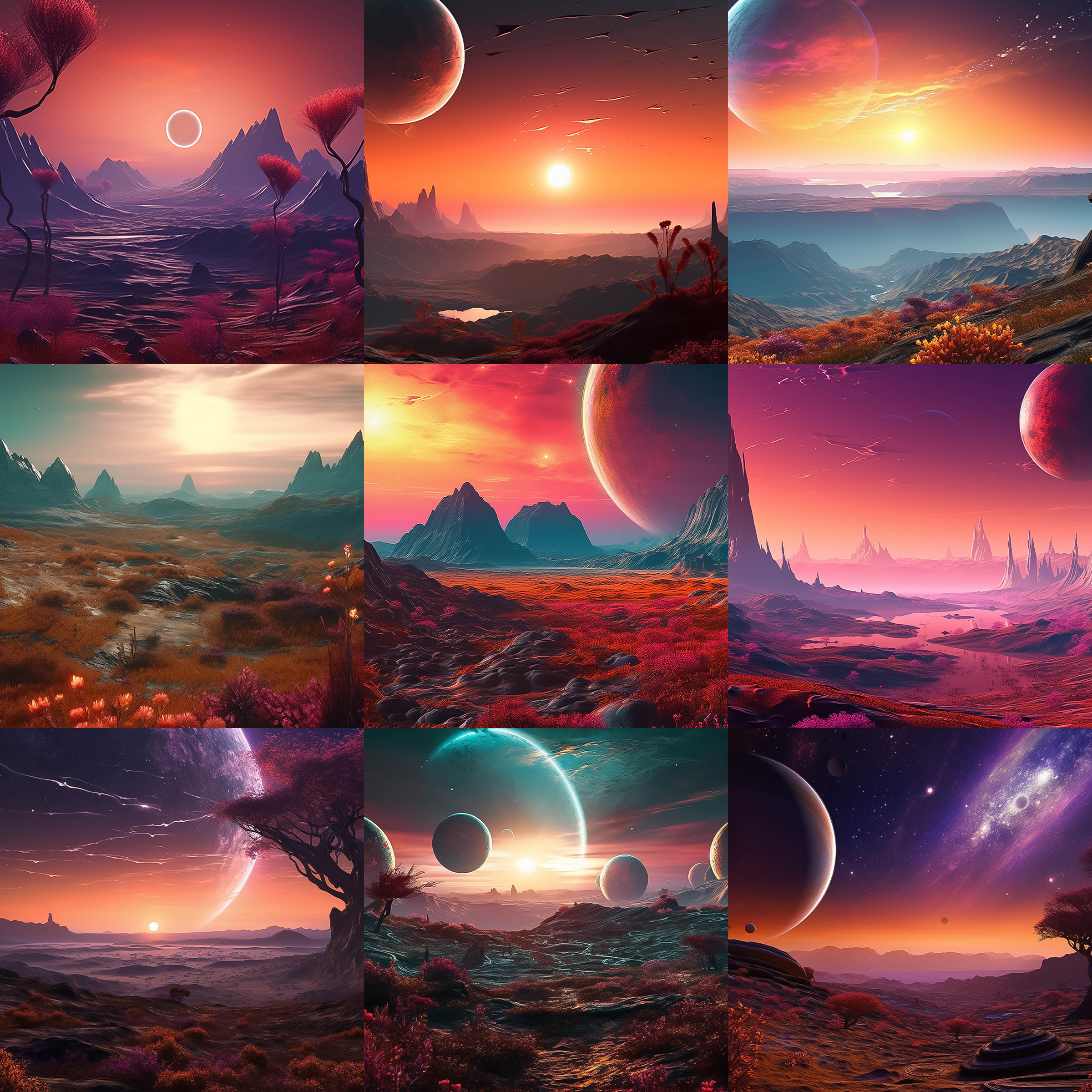 Fantasy Landscape Digital Background Bundle