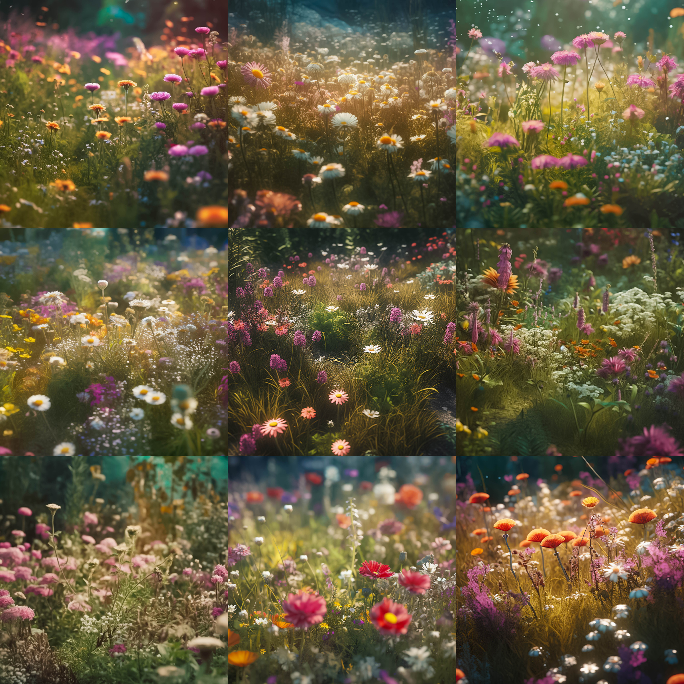 Floral Glade Digital Background Bundle