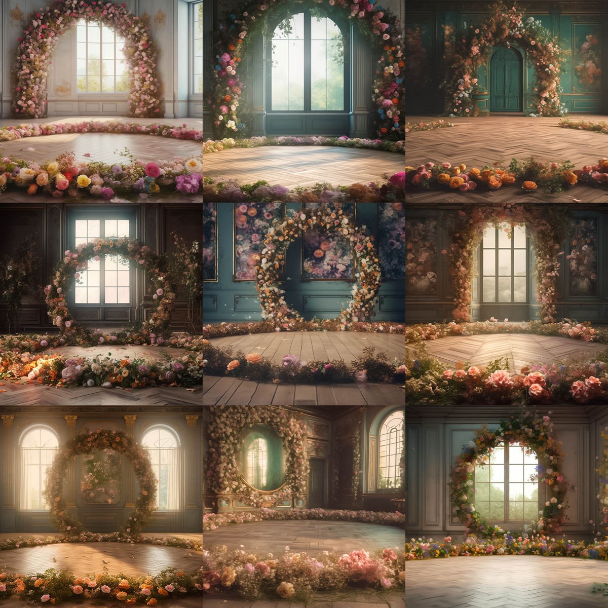 Digital Bundle Background Floral Rings Digital Background Bundle – Meg Bitton Productions