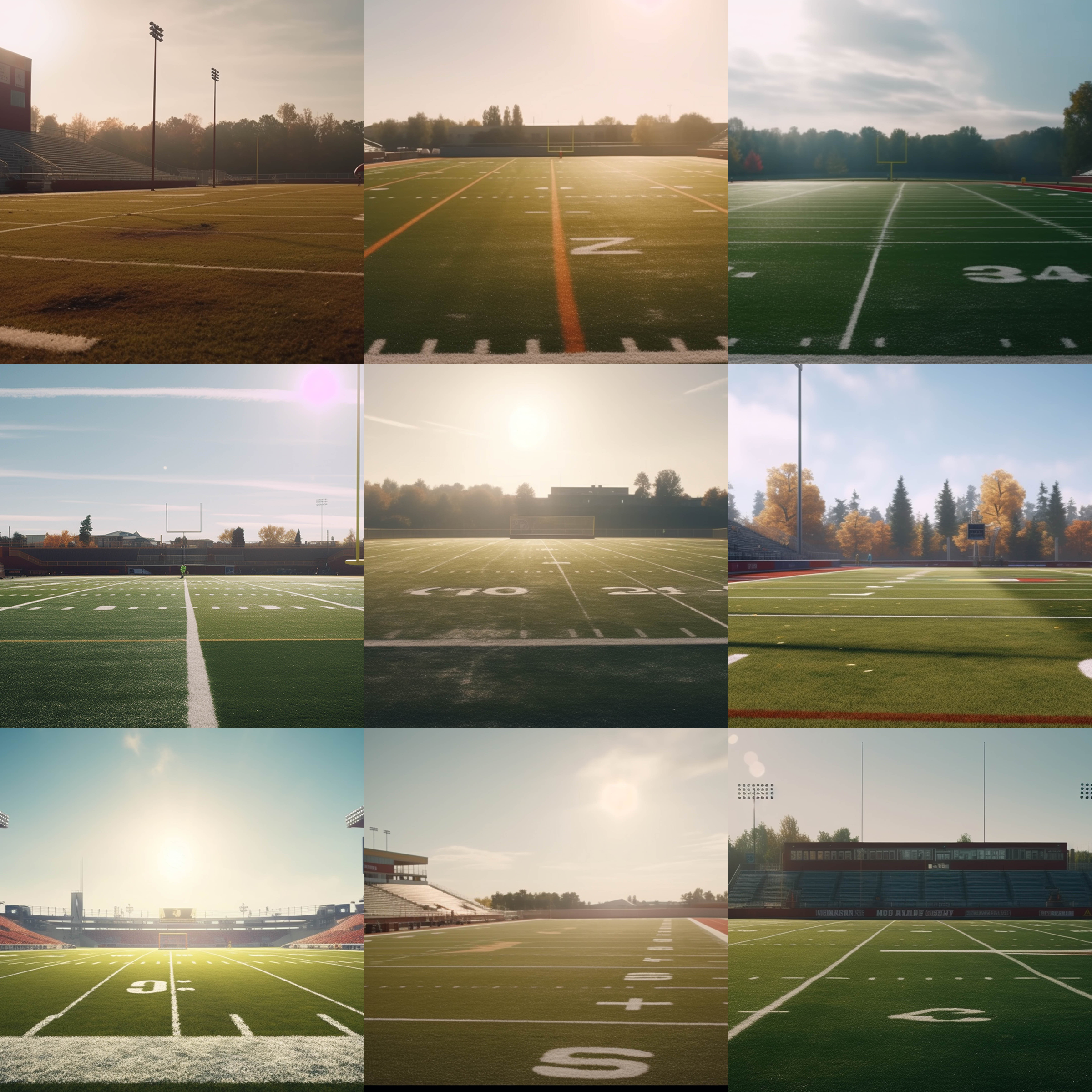 Football Field Digital Background Bundle