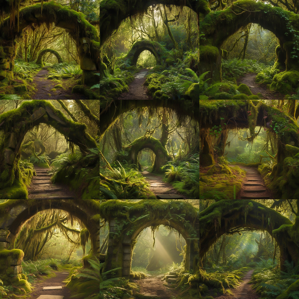 Forest Arch Digital Background Bundle - Meg Bitton Productions