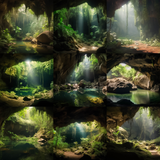 Forest Cave Digital Background Bundle - Meg Bitton Productions