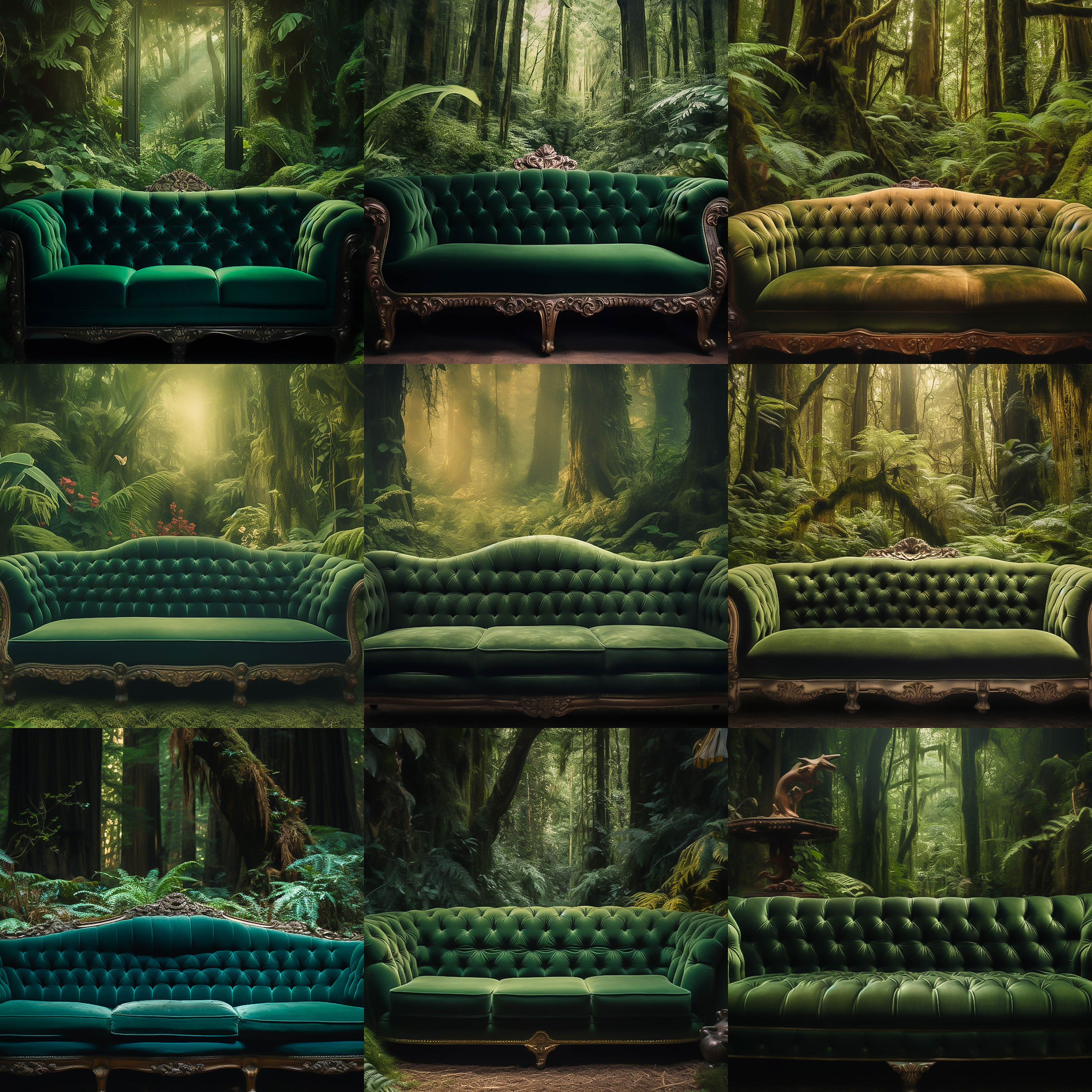 Forest Couch Digital Background Bundle