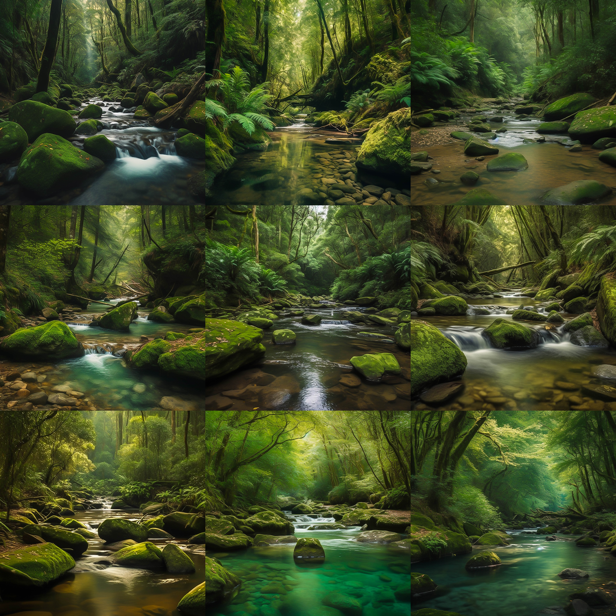 Forest Creek Digital Background Bundle