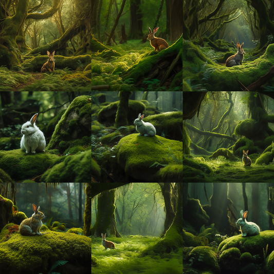 Forest Hare Digital Background Bundle - Meg Bitton Productions