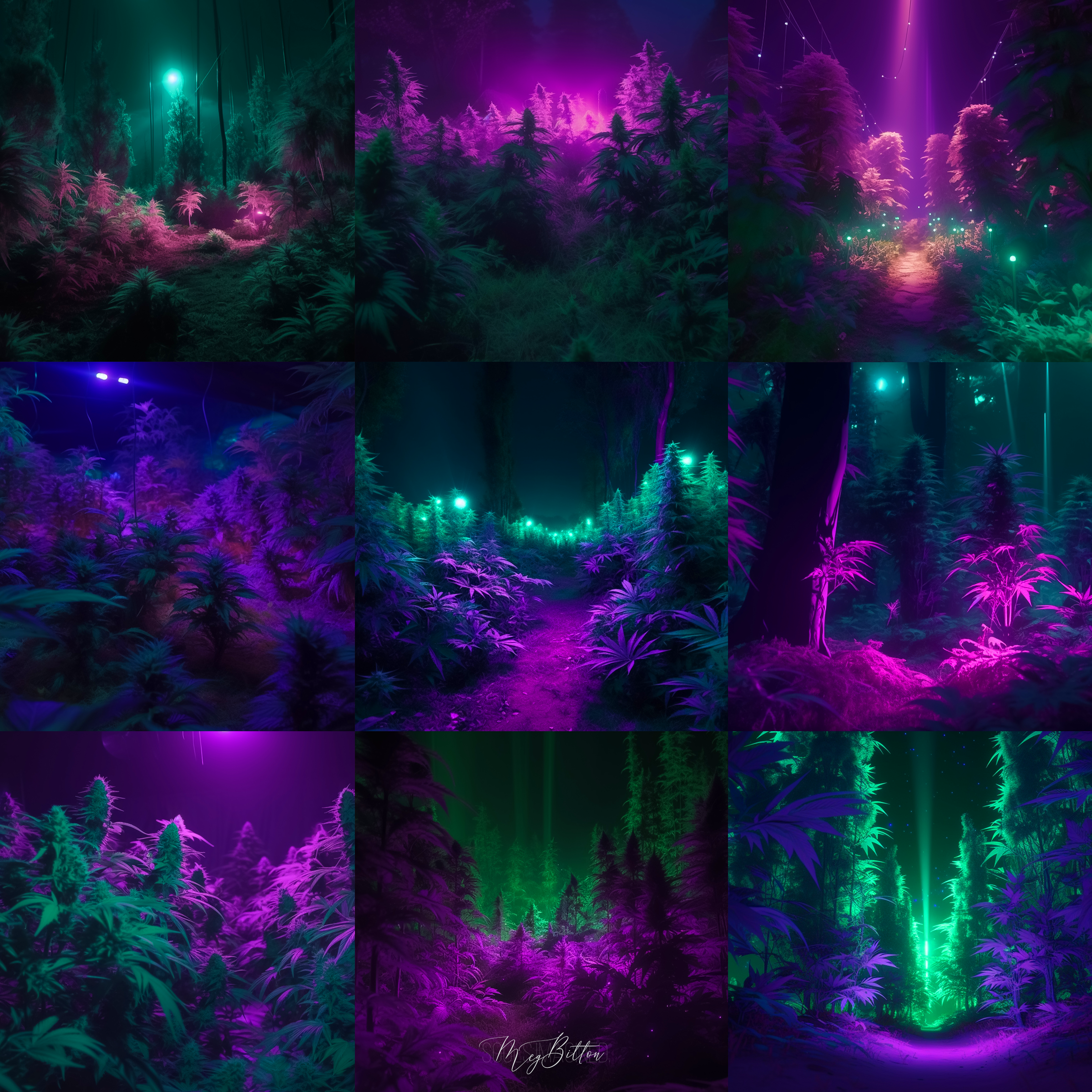 Forest Haze Digital Background Bundle