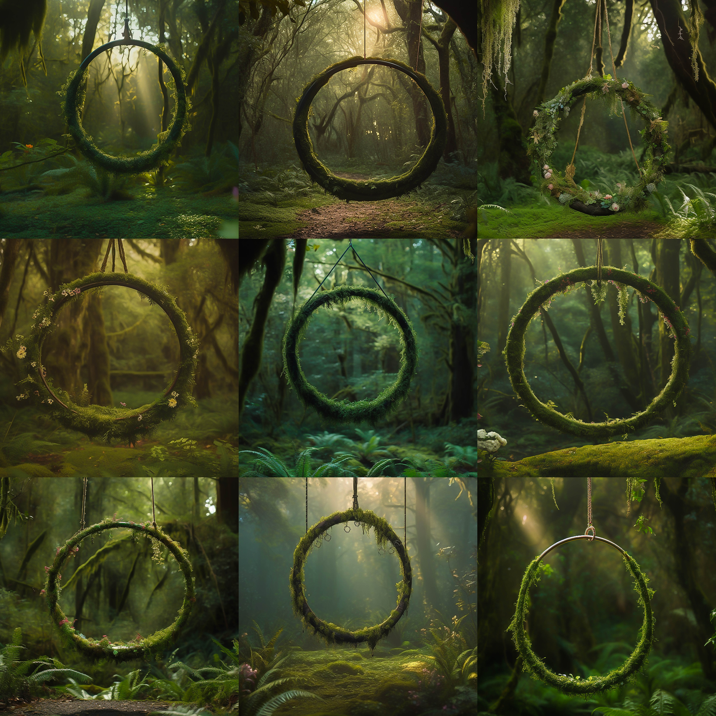 Forest Hoop Swing Digital Background Bundle