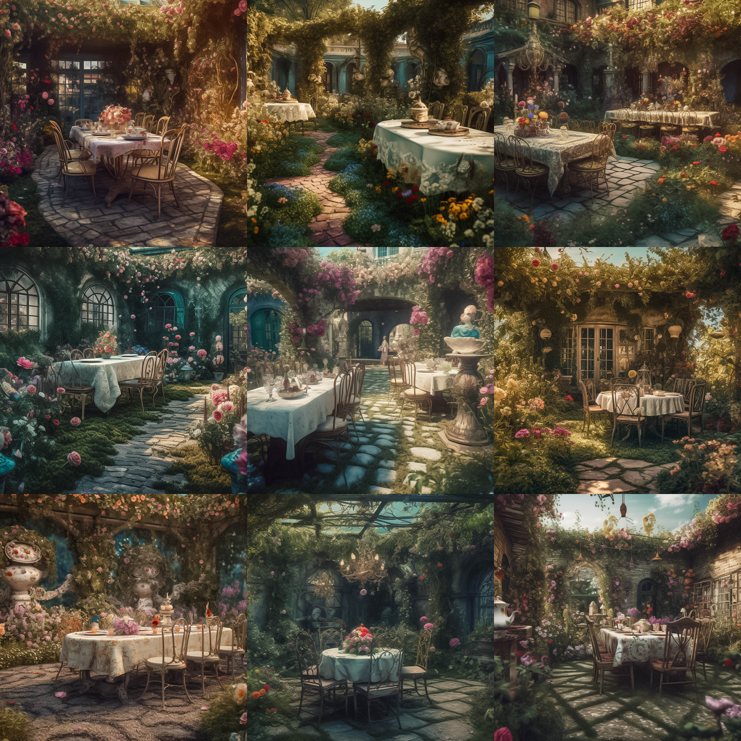 Garden Tea Digital Background Bundle