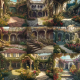 Garden Terrace Digital Background Bundle - Meg Bitton Productions