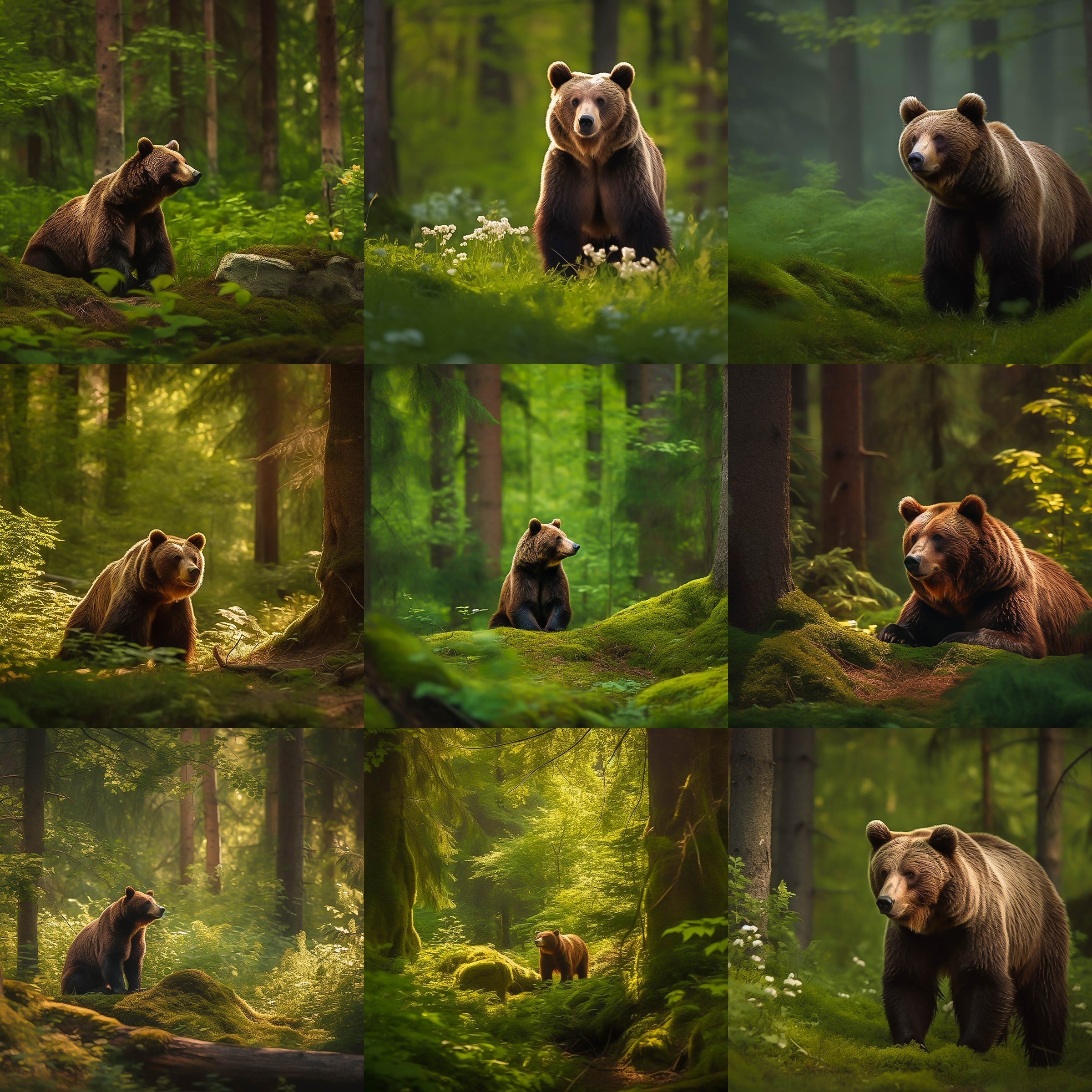 Grizzly Bear Digital Background Bundle