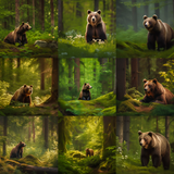 Grizzly Bear Digital Background Bundle - Meg Bitton Productions