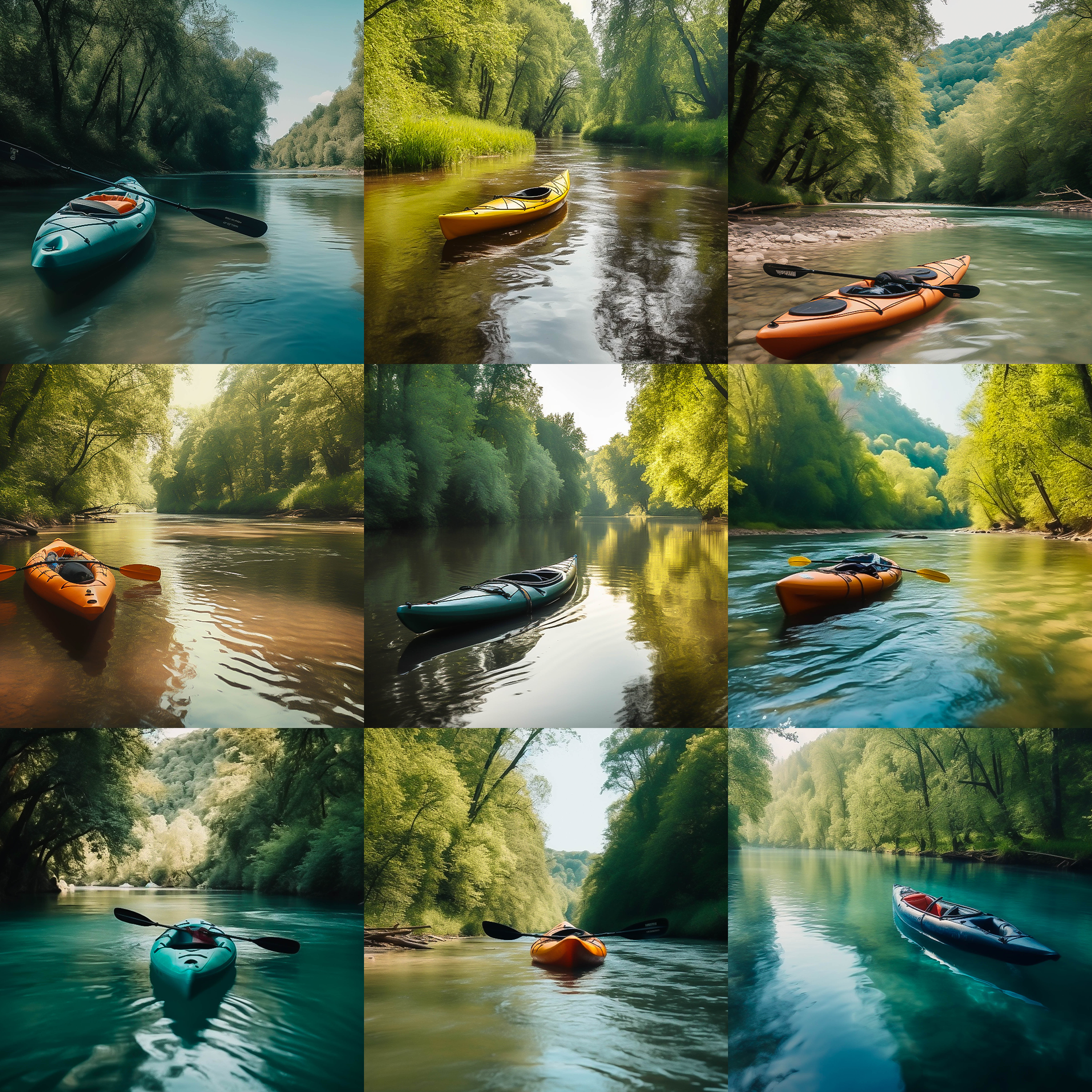 Kayak Adventures Digital Background Bundle - Meg Bitton Productions