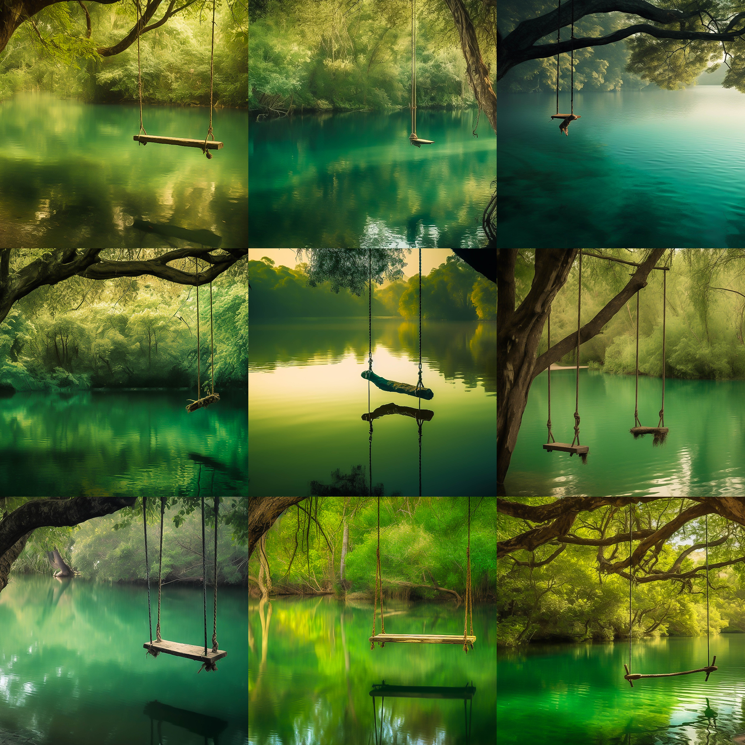 Lake Swing Digital Background Bundle