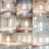 Light and Airy Floral Rooms Digital Background Bundle - Meg Bitton Productions