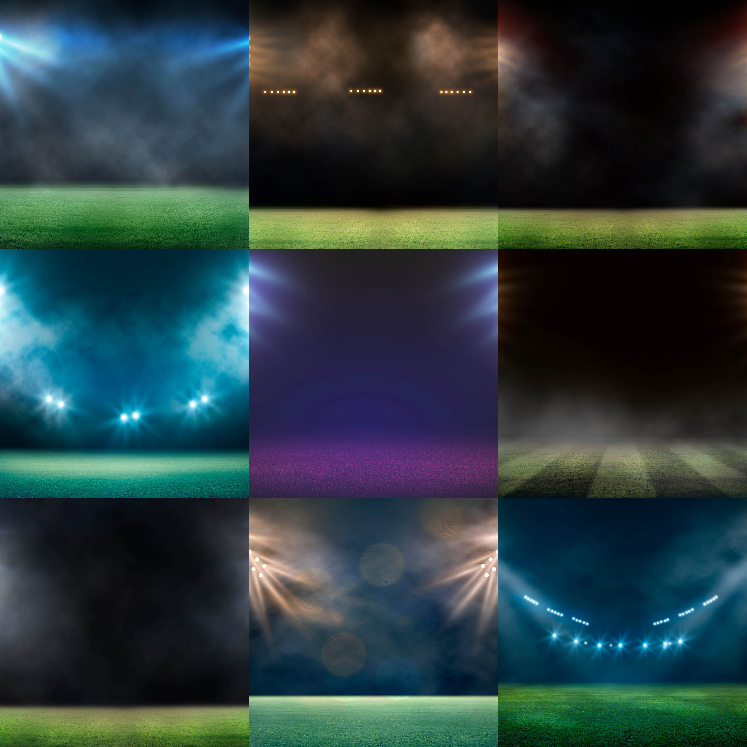 Lit Sports Field Digital Background Bundle