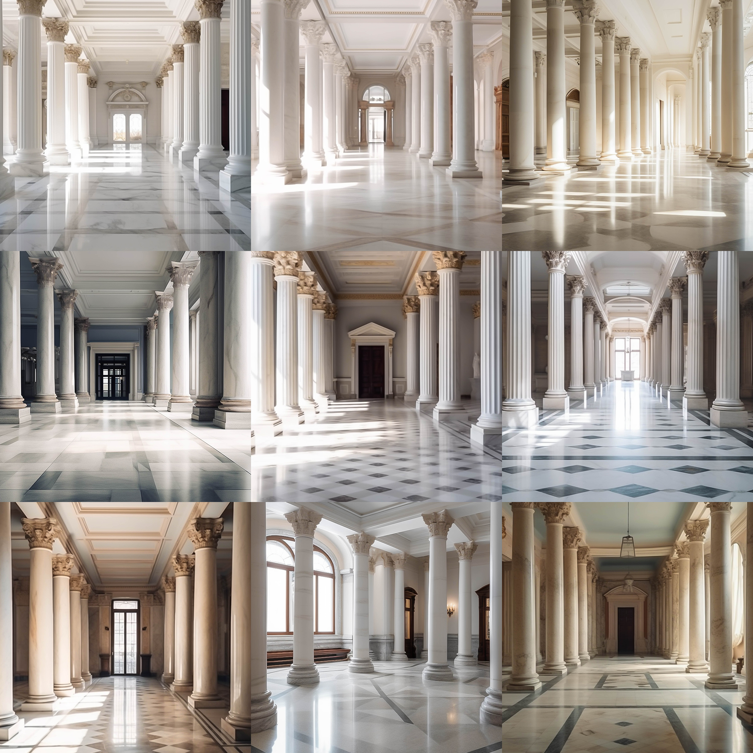 Marble Columns Digital Background Bundle