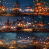 Night Circus Digital Background Bundle - Meg Bitton Productions