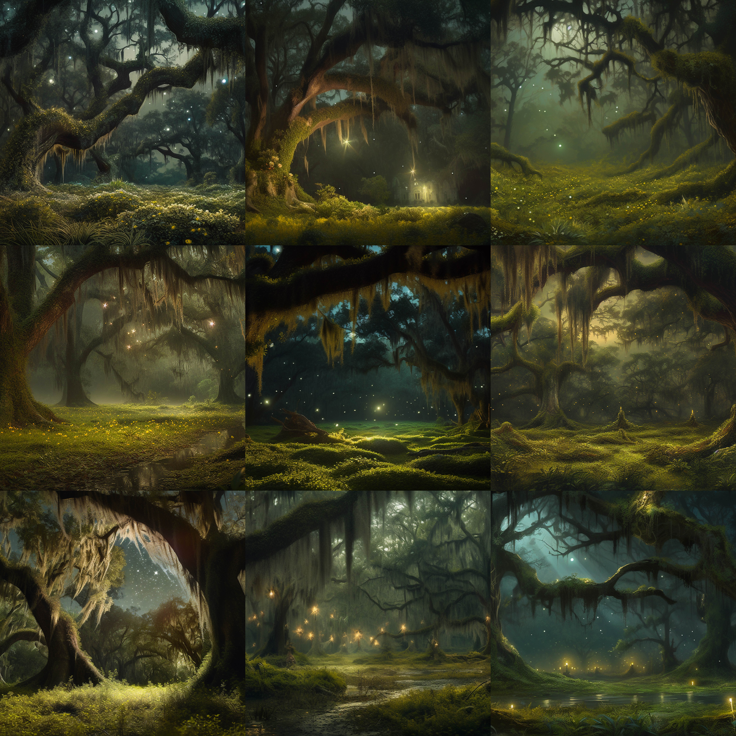 Night in the South Digital Background Bundle