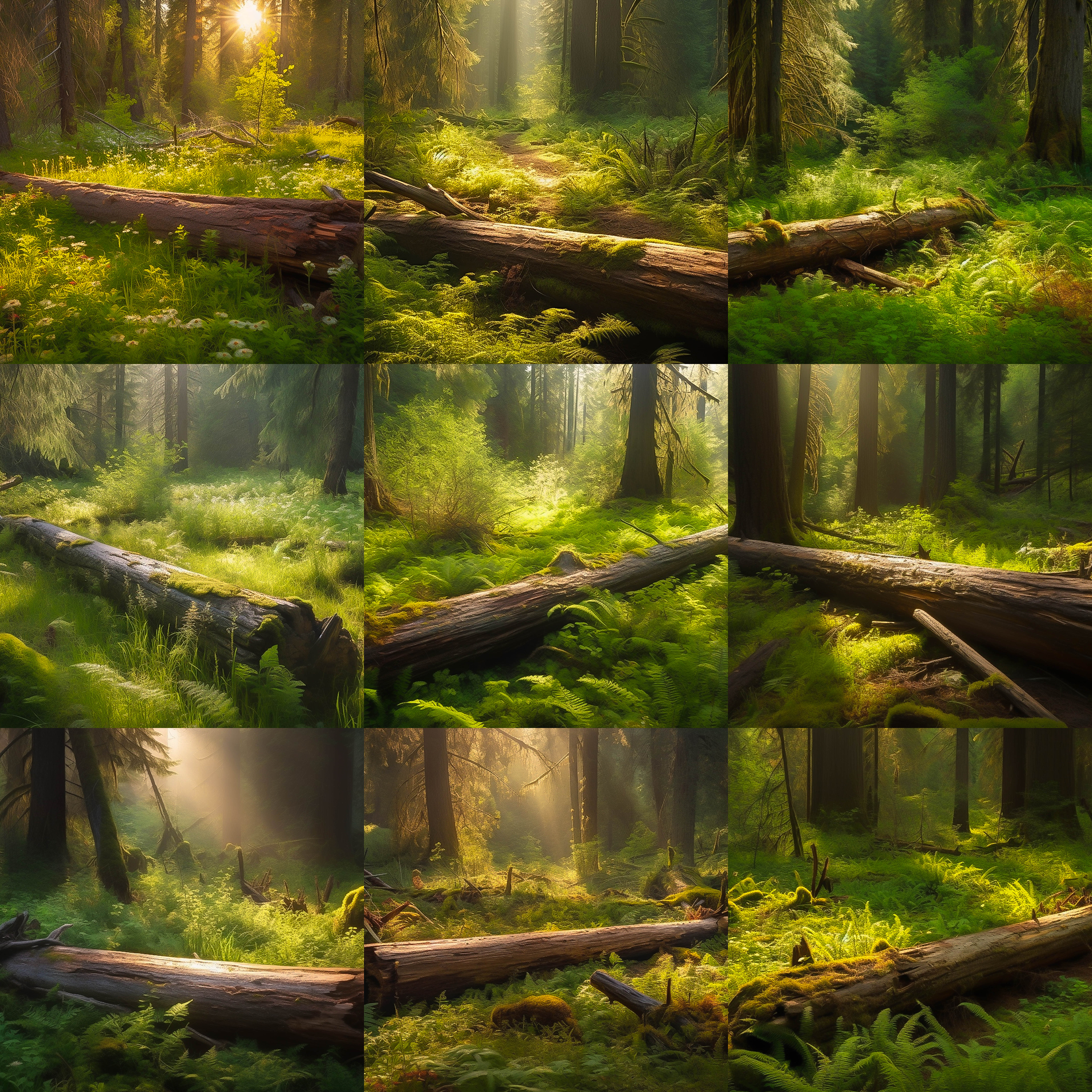 Oregon Forest Digital Background Bundle