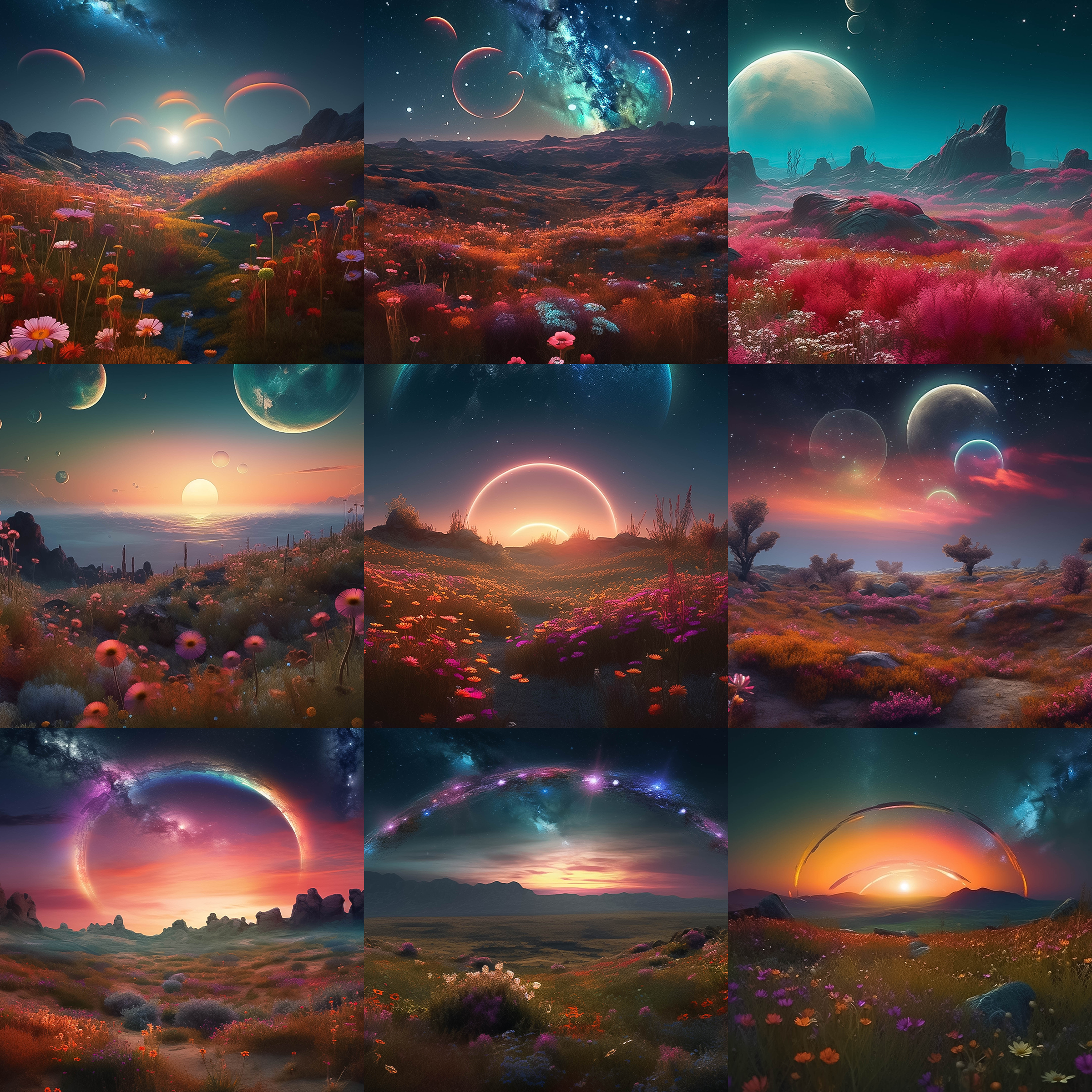 Otherworldly Field Digital Background Bundle