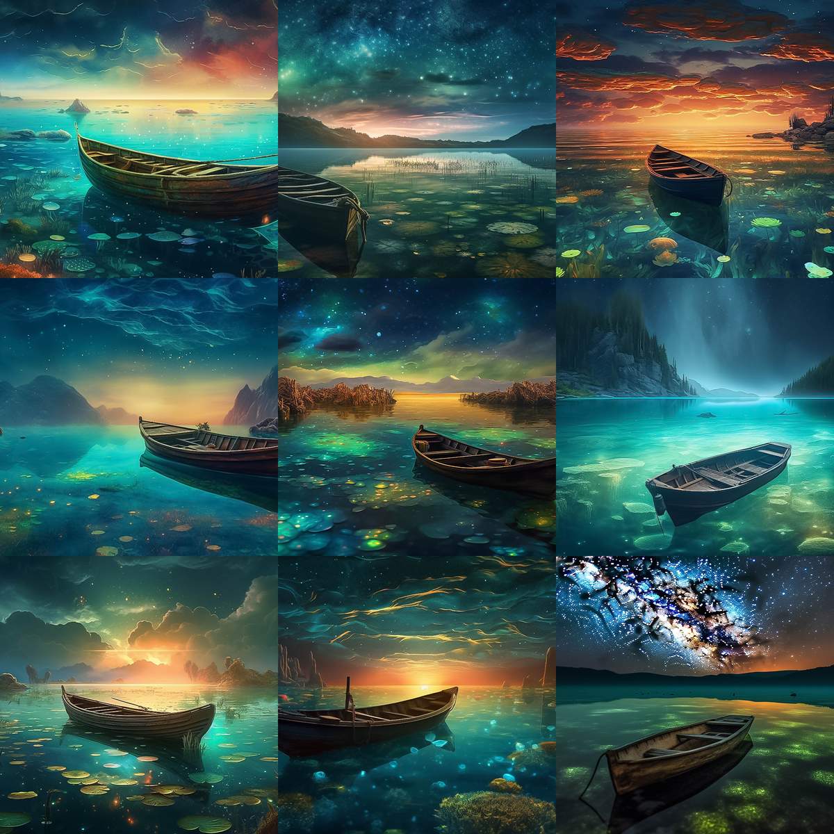 Otherworldly Lakes Digital Background Bundle - Meg Bitton Productions