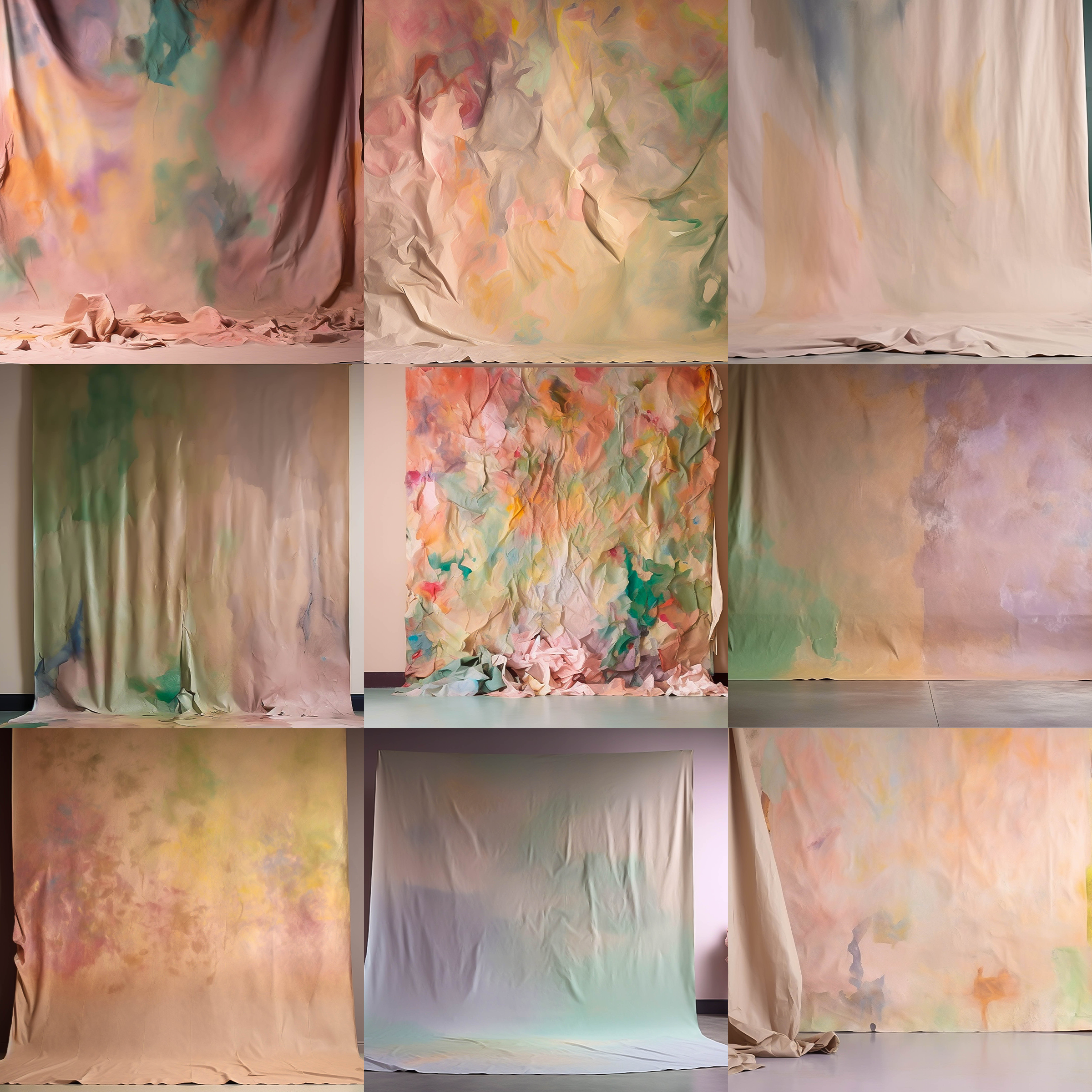 Pastel Fine Art Studio Digital Background Bundle