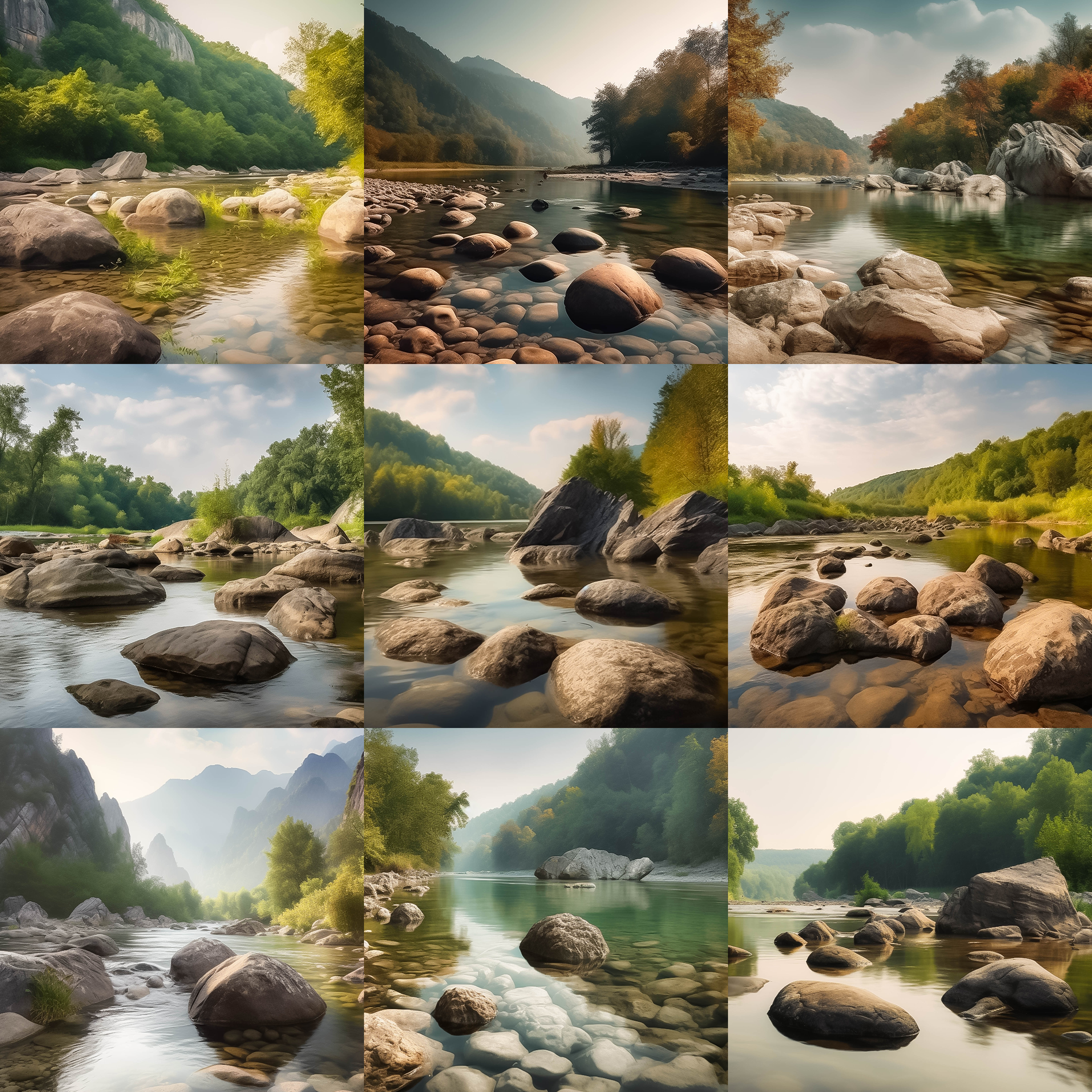 Quiet River Digital Background Bundle