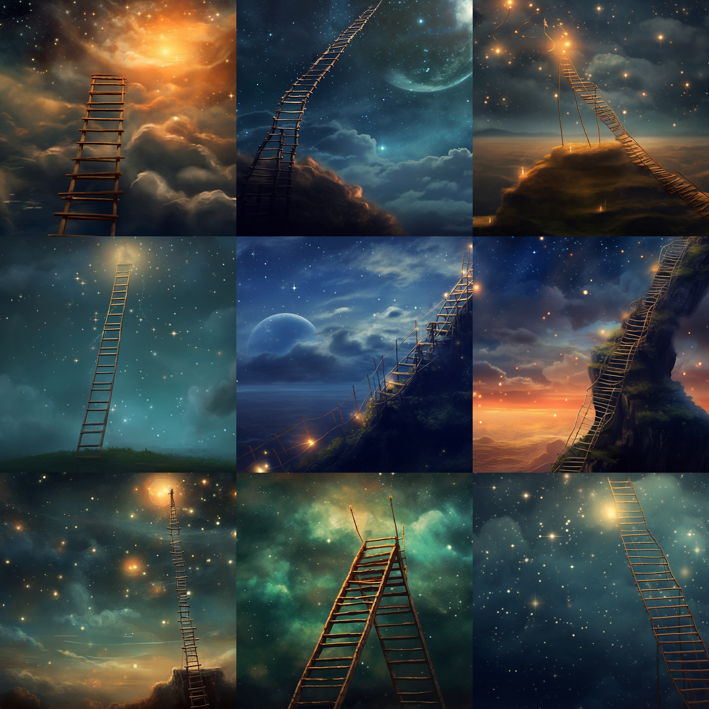 Reach for the Night Stars Digital Background Bundle