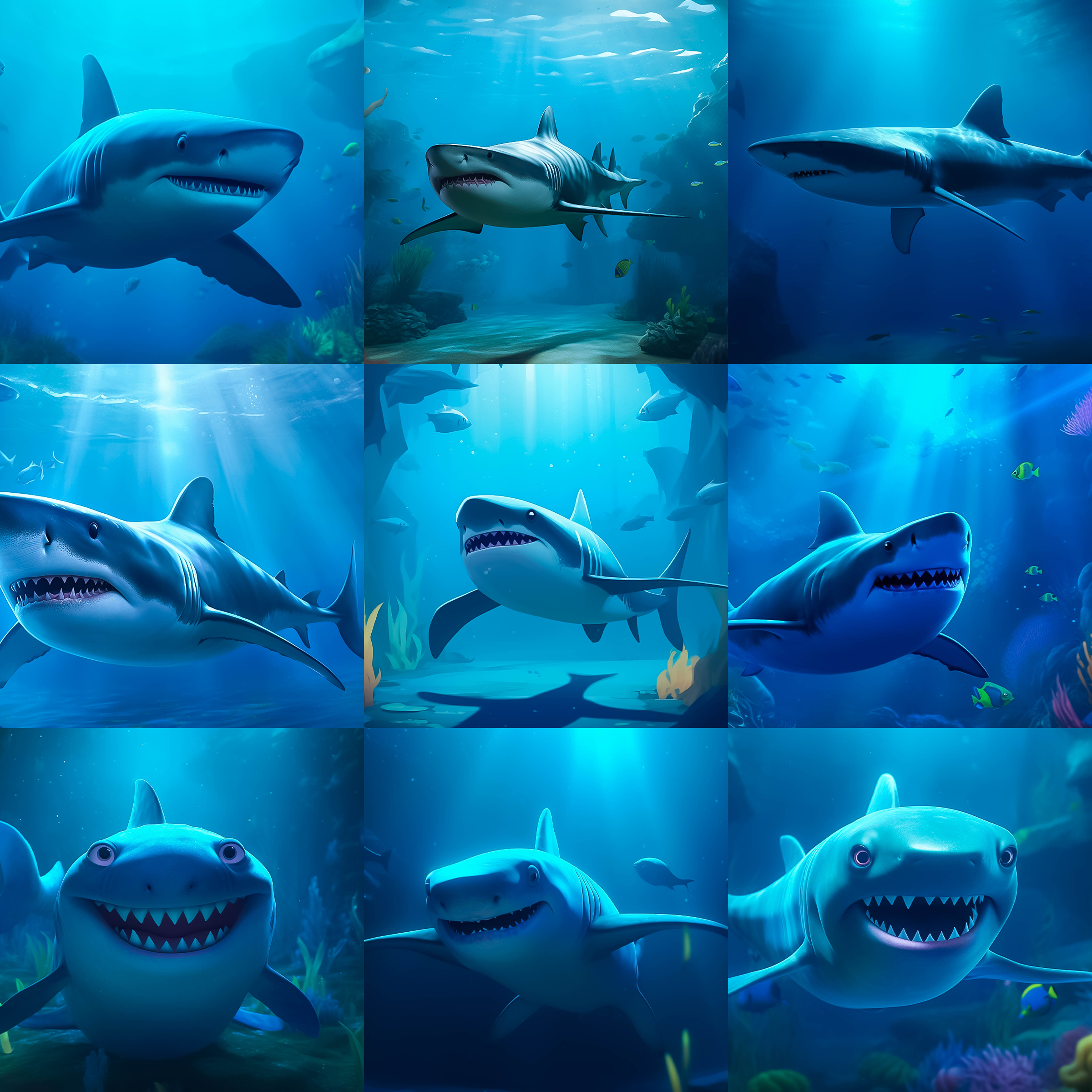 Shark Bay Digital Background Bundle