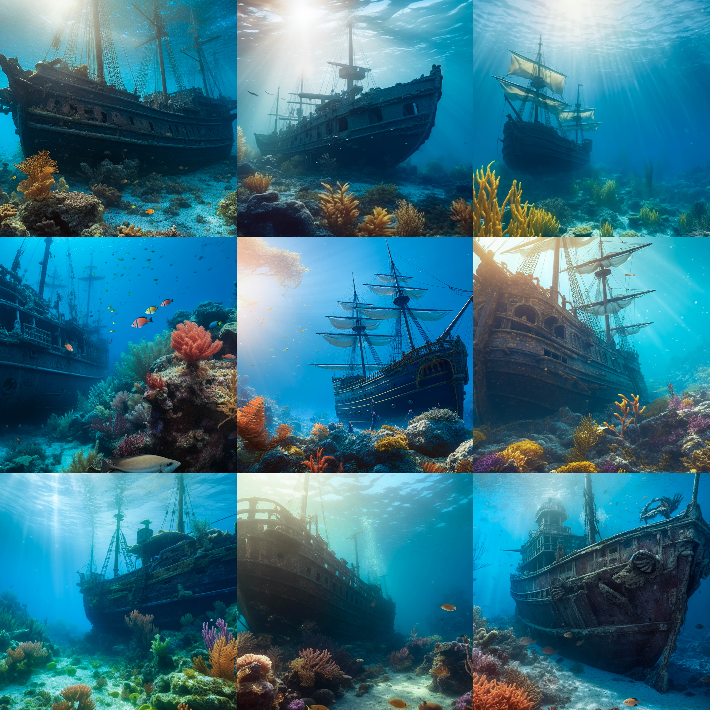 Shipwreck Digital Background Bundle - Meg Bitton Productions