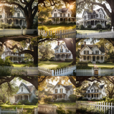 Southern Gothic House Digital Background Bundle - Meg Bitton Productions