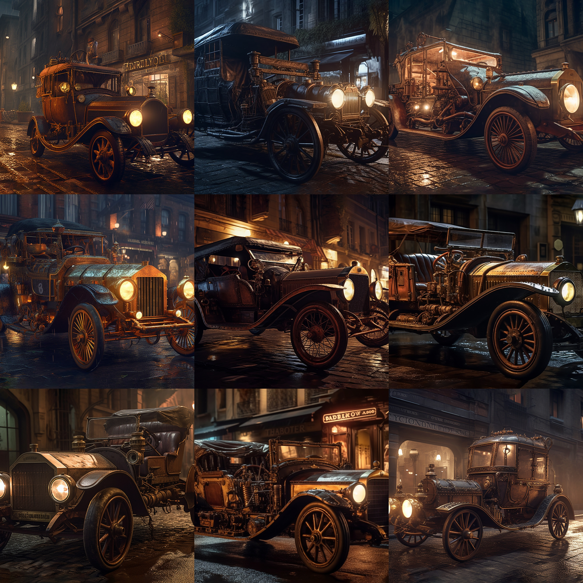 Steampunk Cars Digital Background Bundle - Meg Bitton Productions