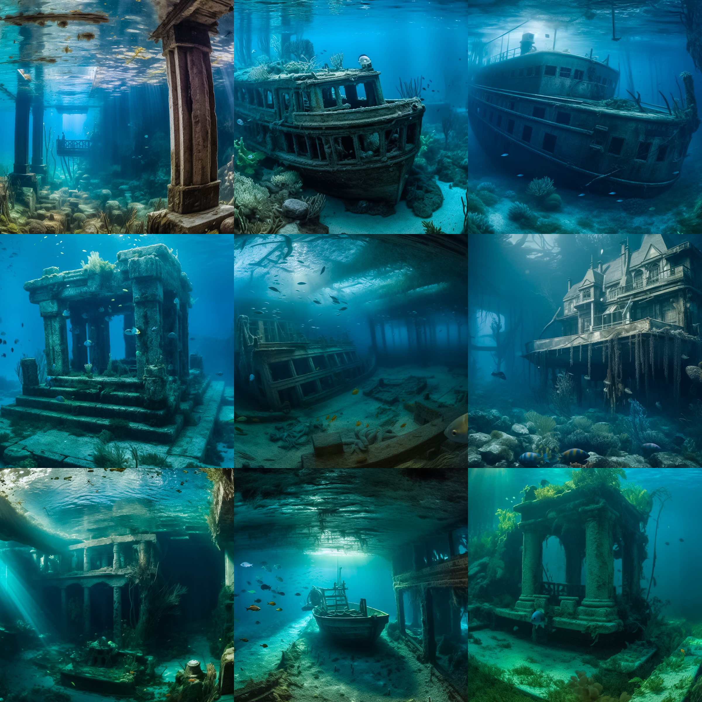 Sunken Treasure Digital Background Bundle