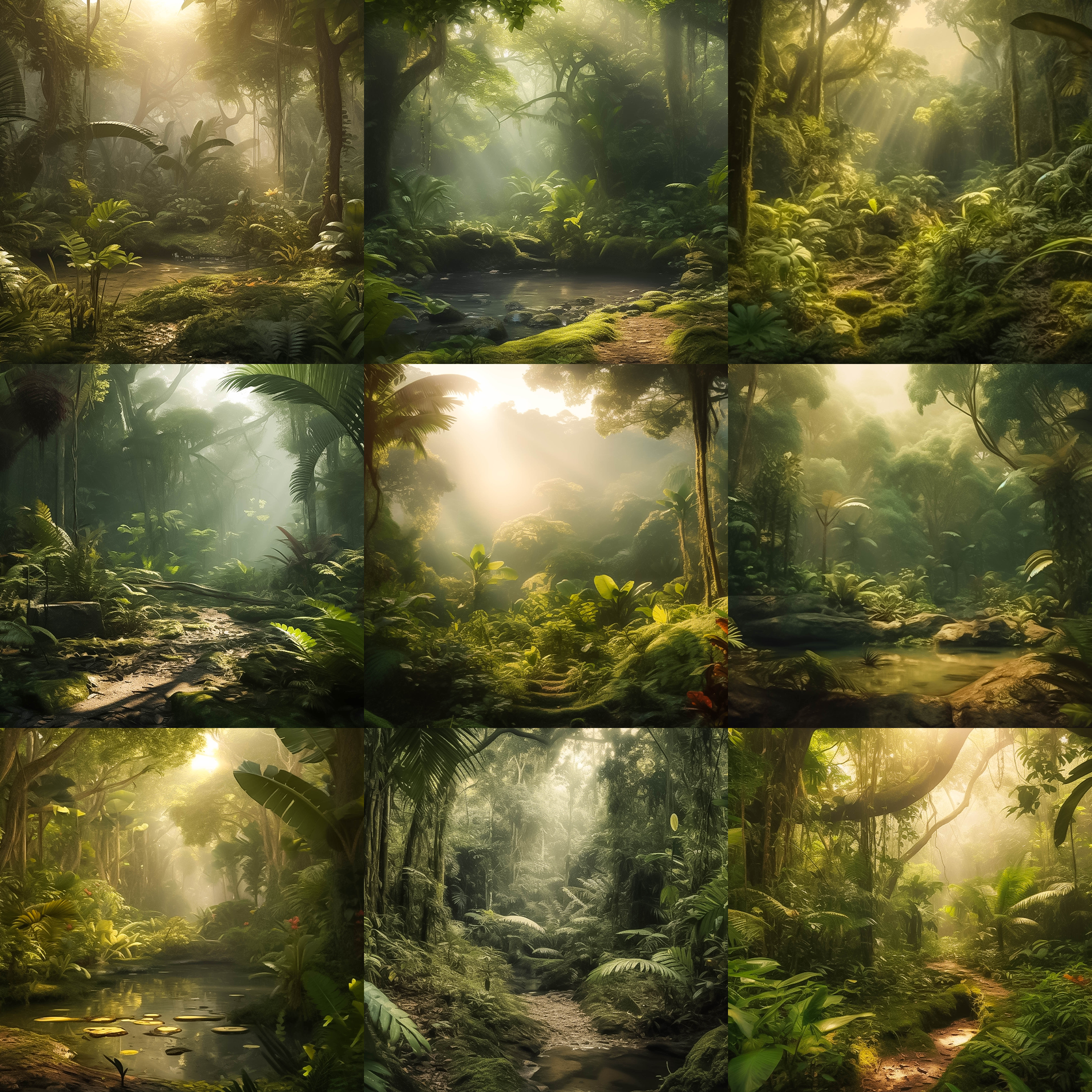 Tropical Forest Digital Background Bundle