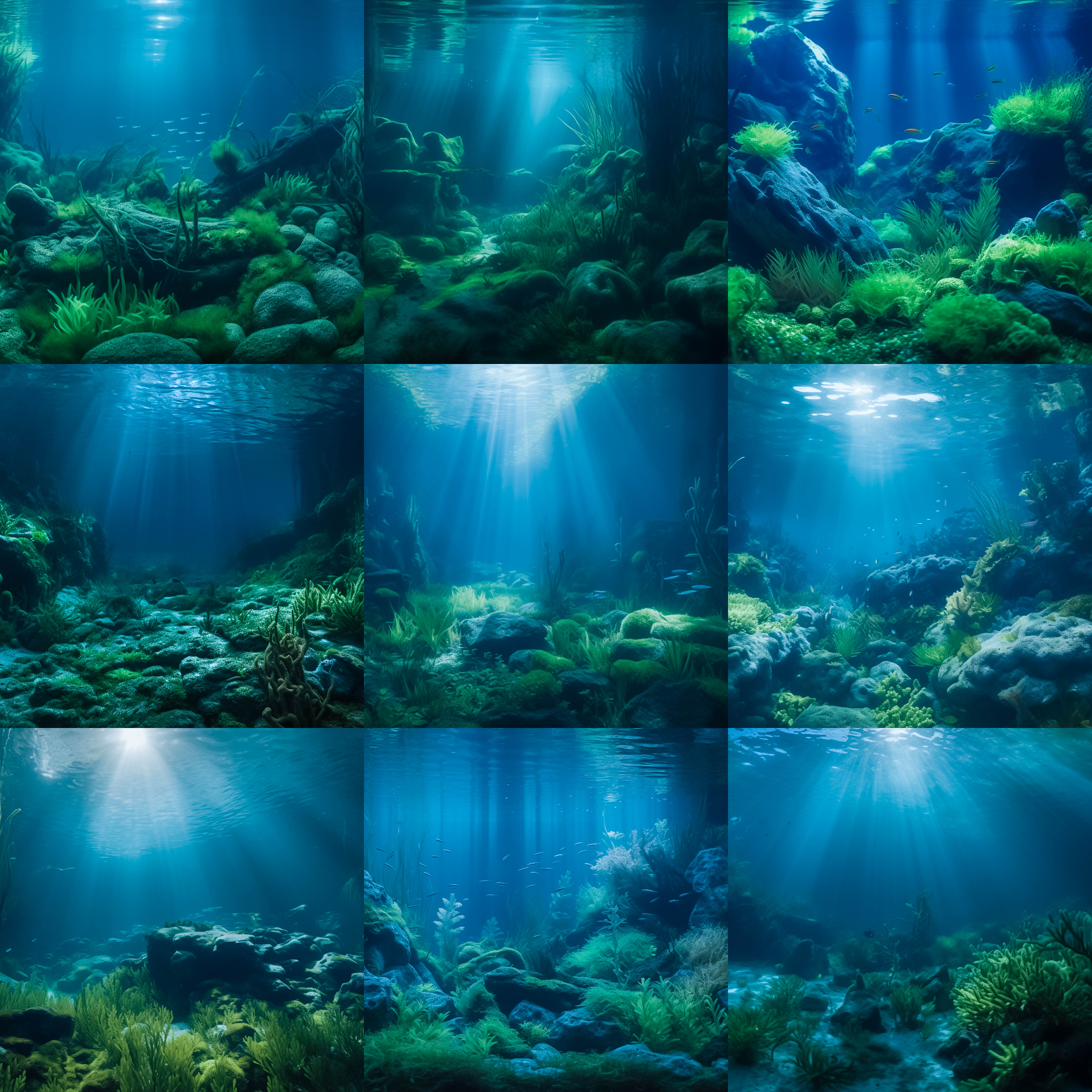 Underwater Landscapes Digital Background Bundle