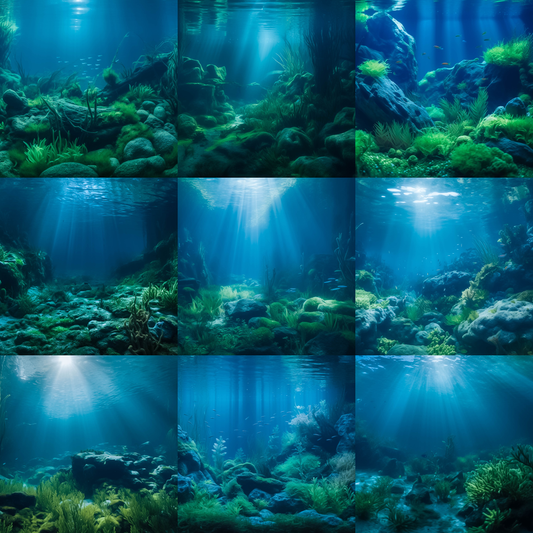 Underwater Landscapes Digital Background Bundle - Meg Bitton Productions