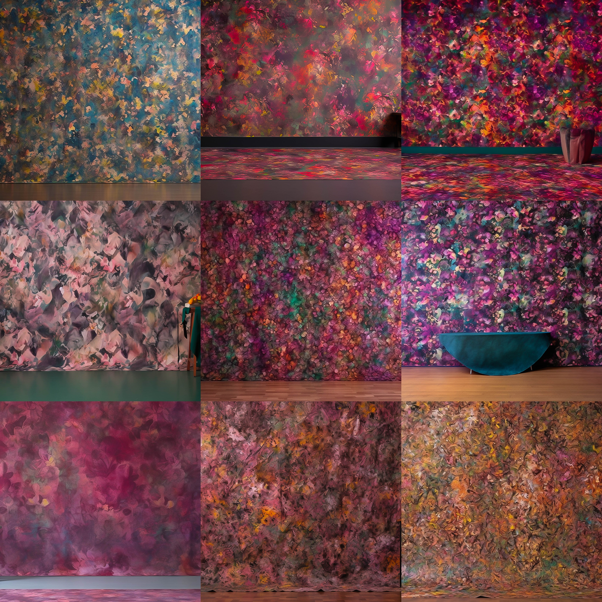 Vibrant Floral Studio Digital Background Bundle - Meg Bitton Productions