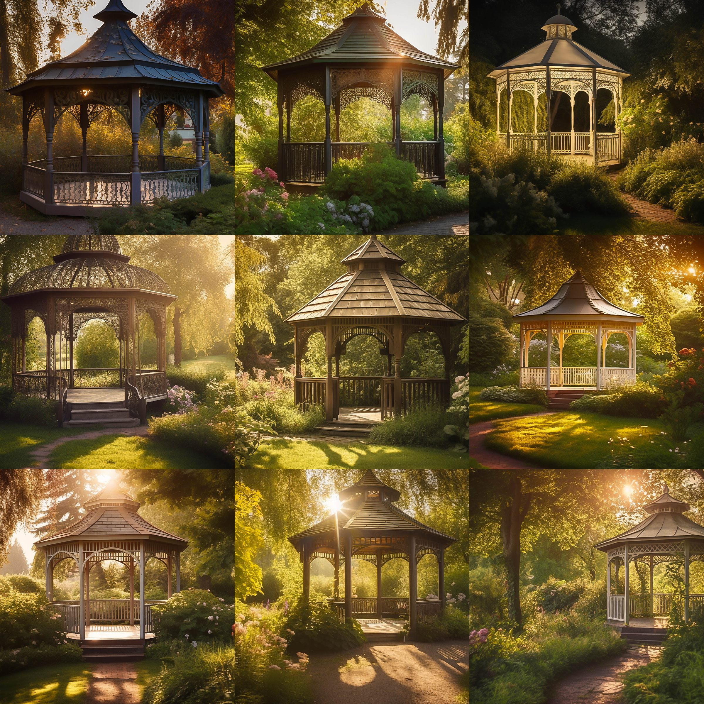 Warm Gazebo Digital Background Bundle - Meg Bitton Productions