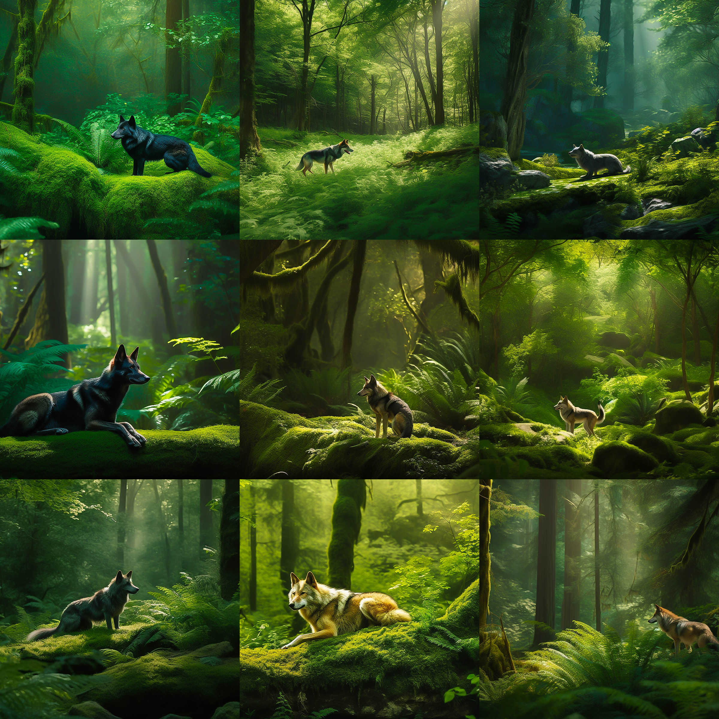 Wolf Digital Background Bundle