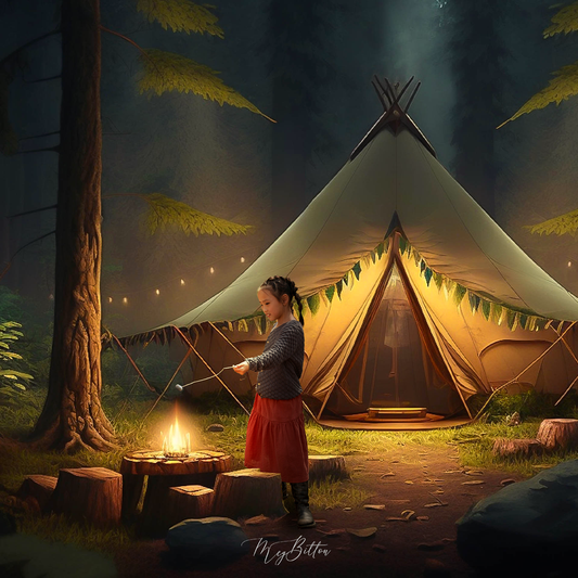 Simple Composite Creation - Colorful Forest Tent - Meg Bitton Productions
