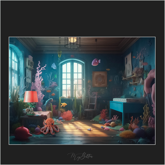 Magical Digital Overlays: Mermaid Room Decorations - Meg Bitton Productions