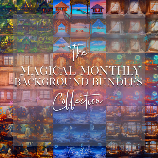 Magical Monthly Background Bundle Collection - Meg Bitton Productions