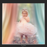 Magical Shoot Through - Pastel Rainbow Sheer Curtain - Meg Bitton Productions