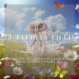 Butterfly Field Background & Overlays Asset Pack