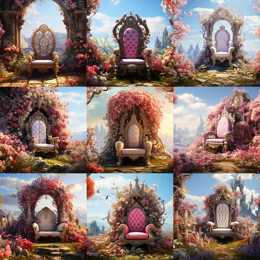 Fairytale Throne Background Bundle