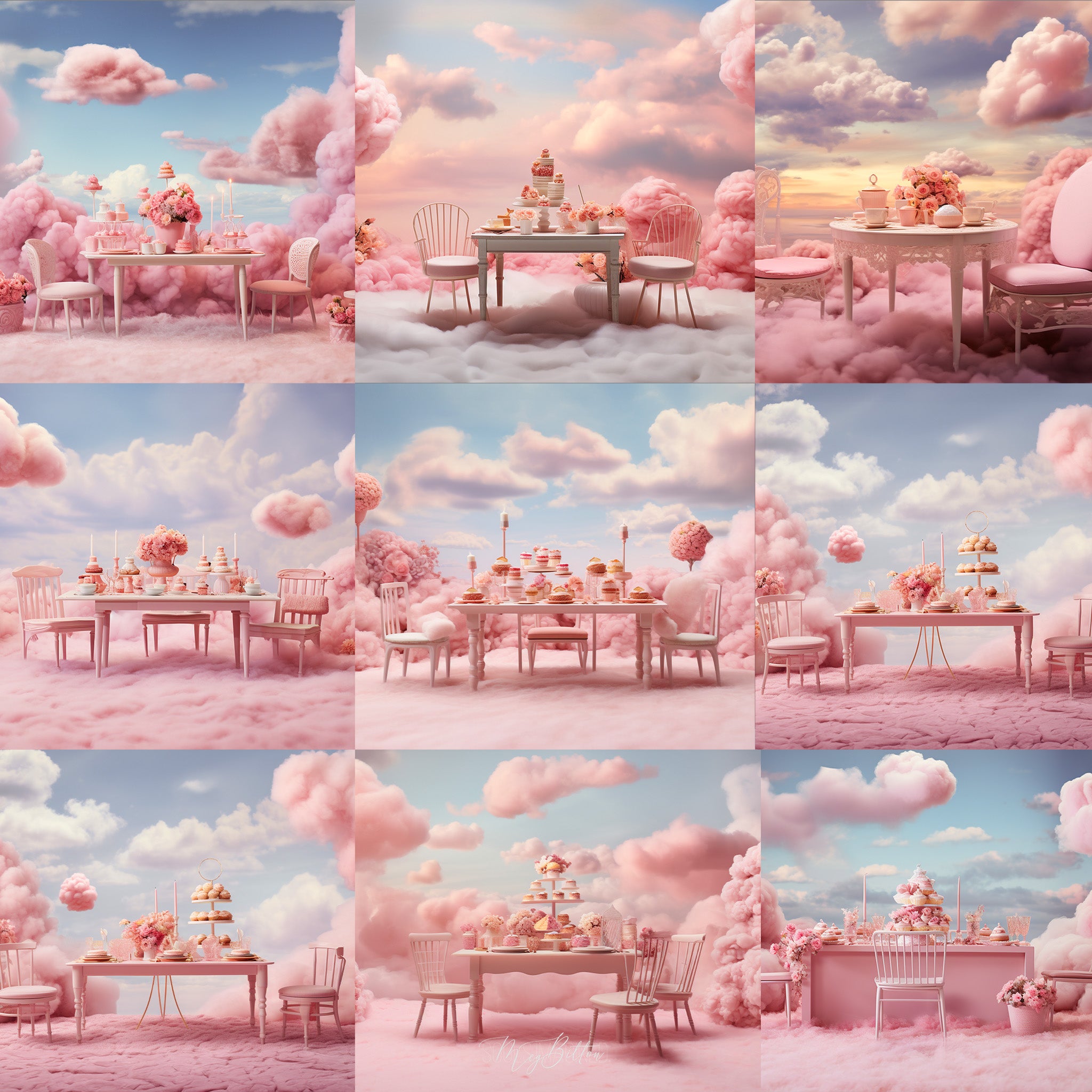 Dreamy Tea Time Background Bundle