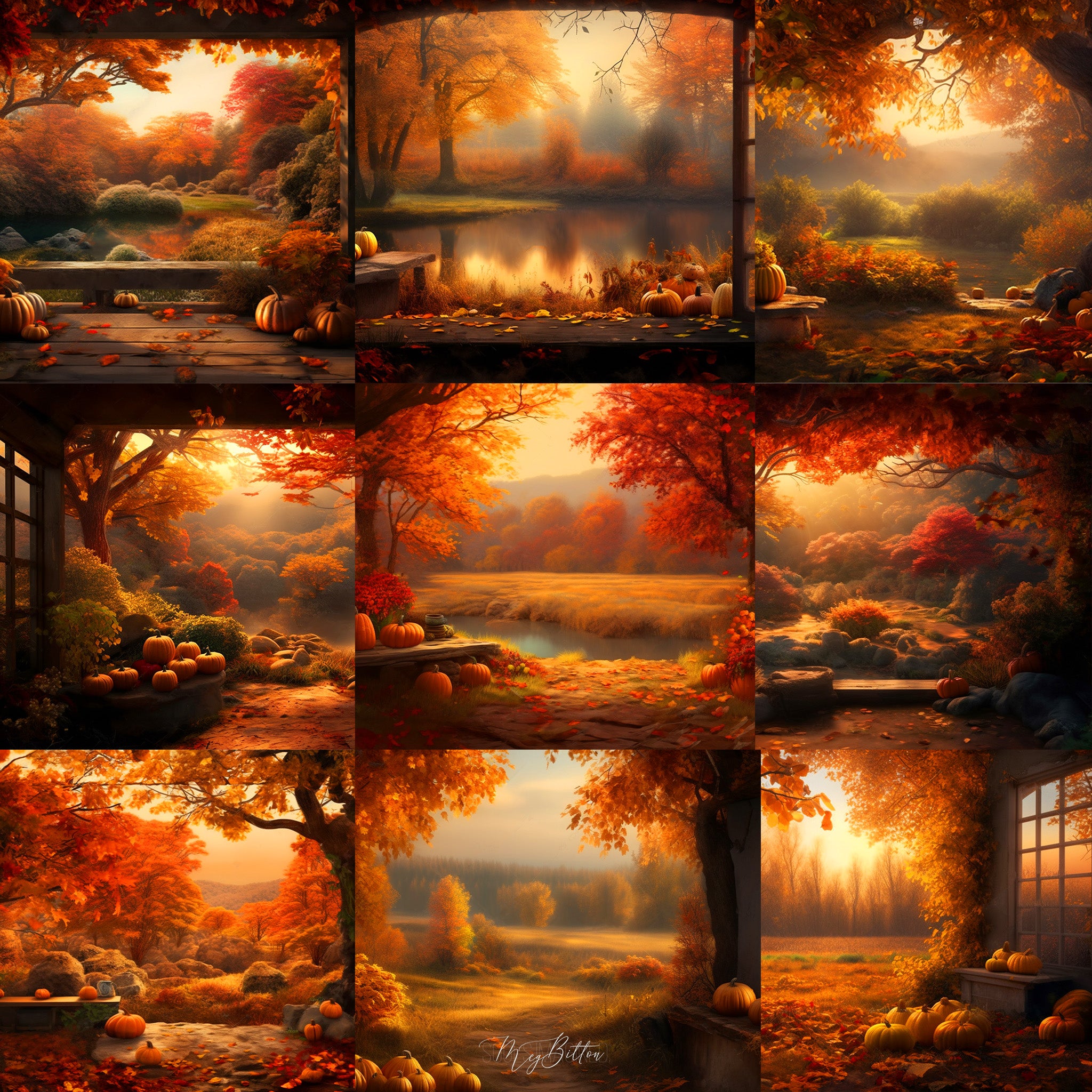 Autumn Splendor Background Bundle