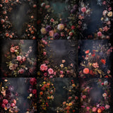 Grand Dark Floral Portrait Background Bundle - Meg Bitton Productions