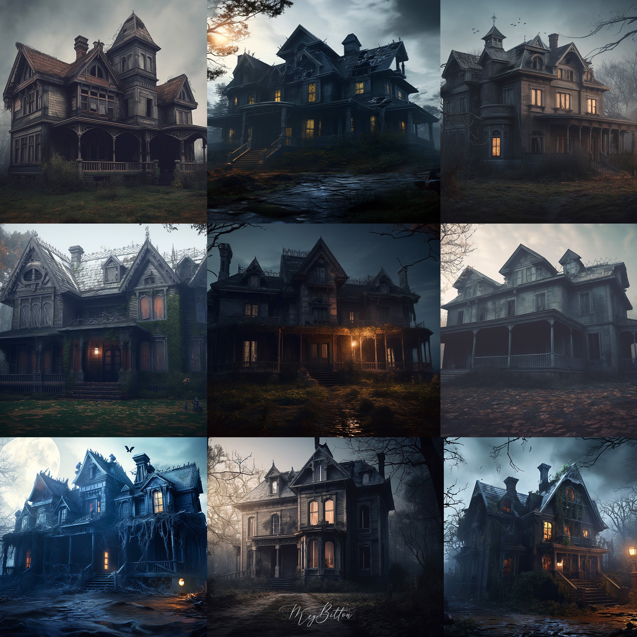 Haunted Mansion Background Bundle