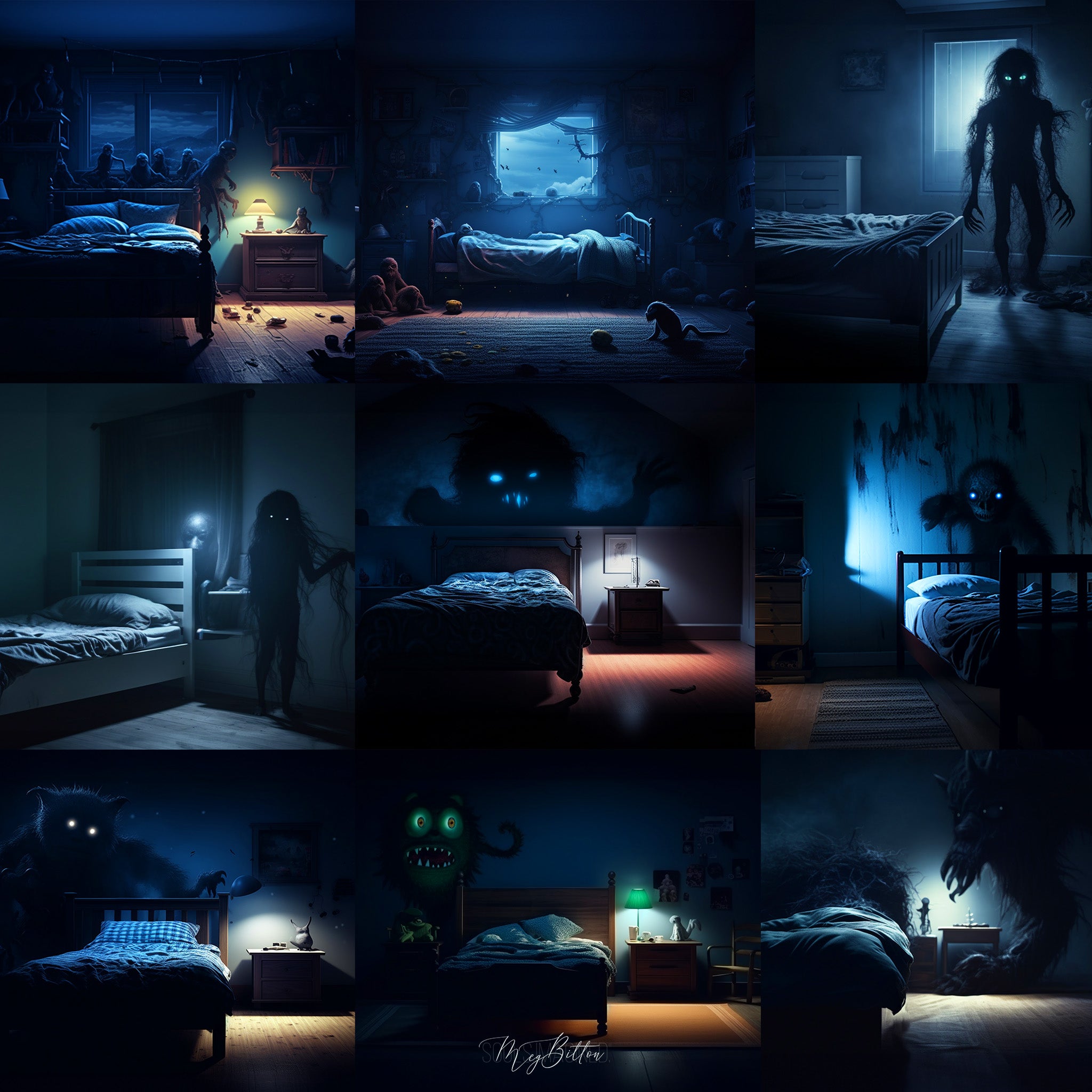 Monster Bedroom Background Bundle - Meg Bitton Productions